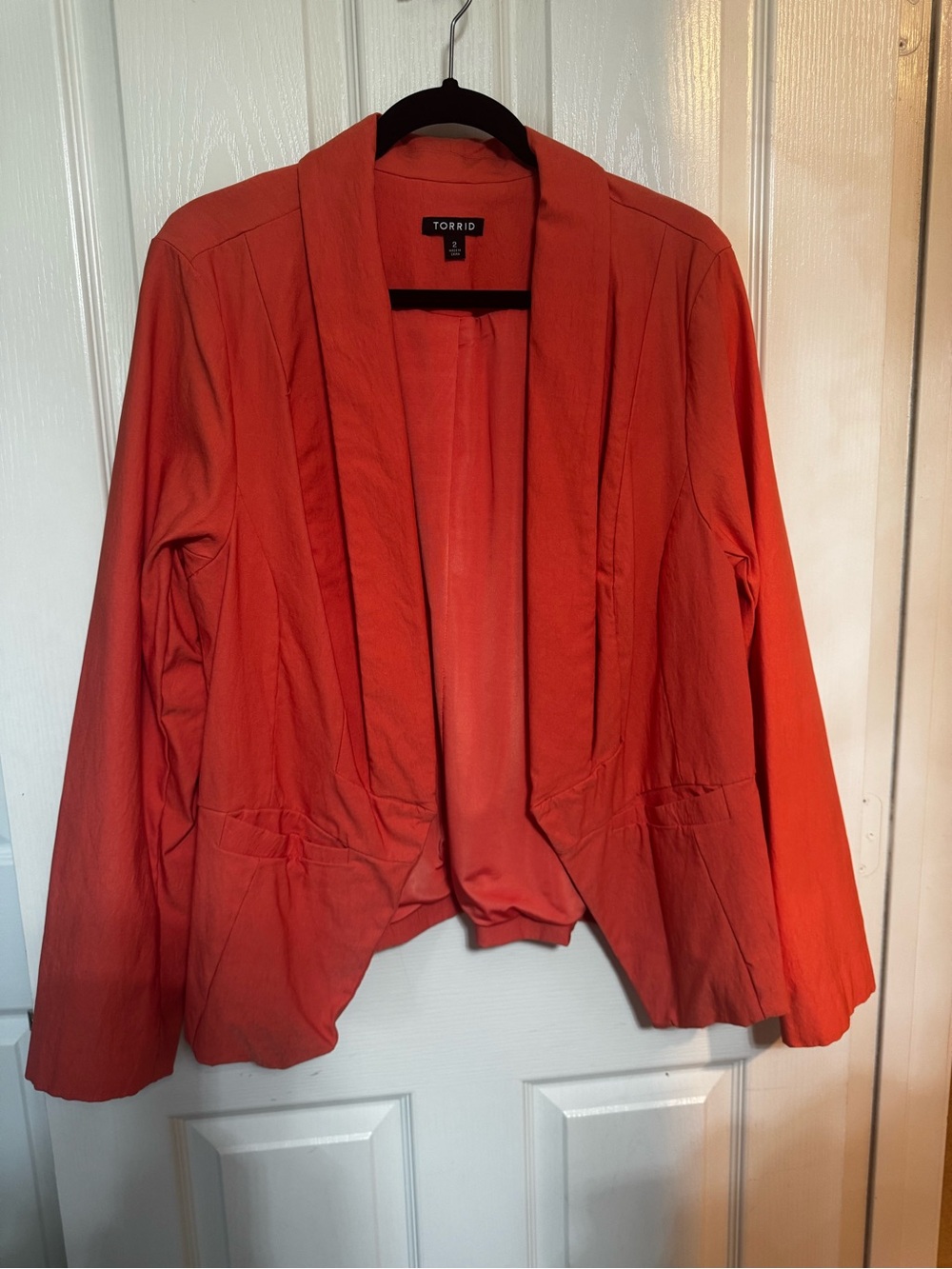 torrid Coral-Orange Open Front Blazer Jacket